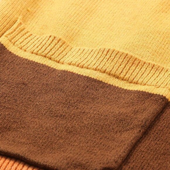 Boho Color Block Drop Shoulder Open Front Cardigan - Picture 5 of 5